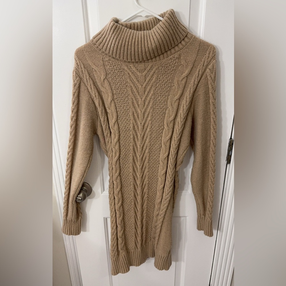Cable Knit Sweater Dress
